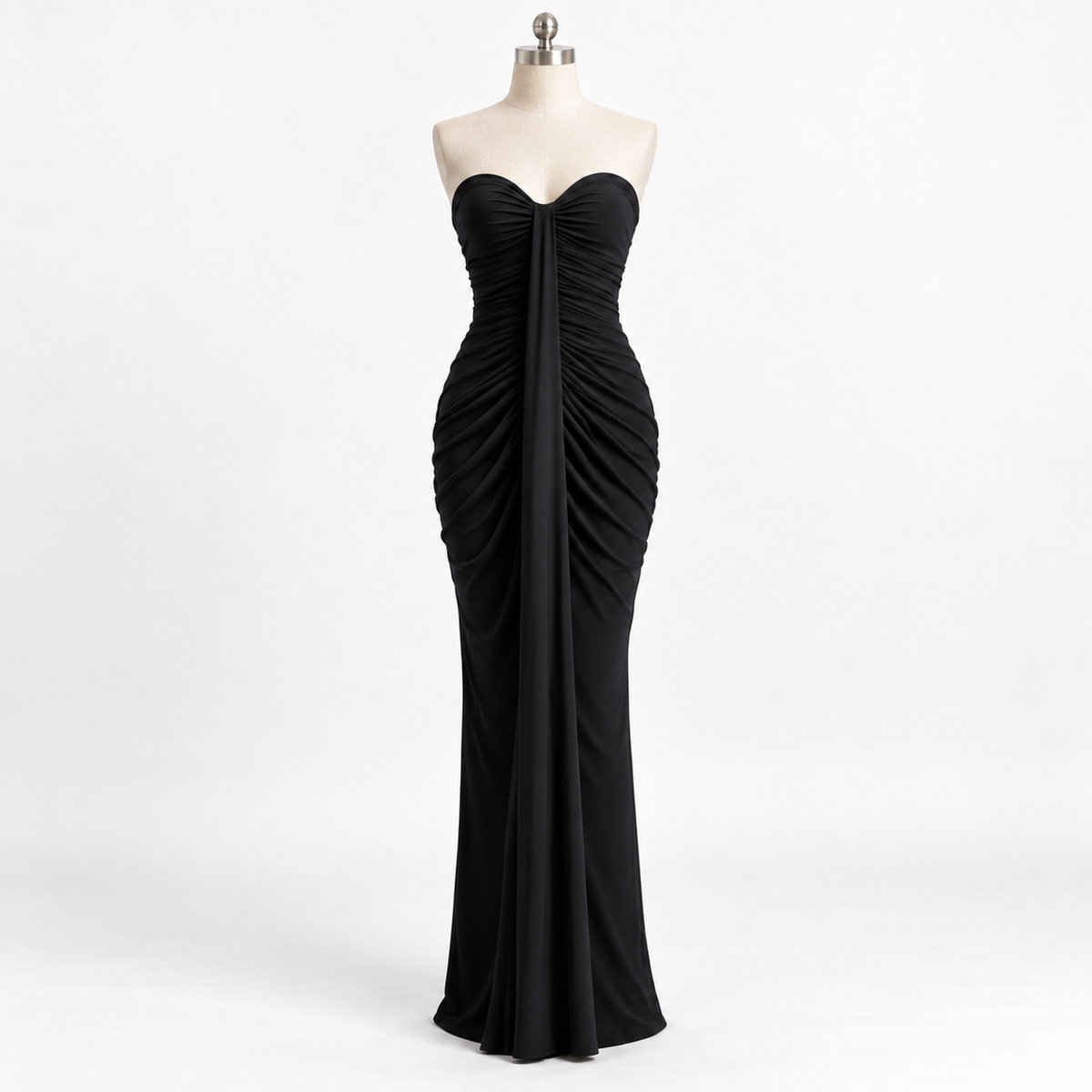 FLEUR SWEETHEART RUCHED MAXI DRESS - Millie Blue