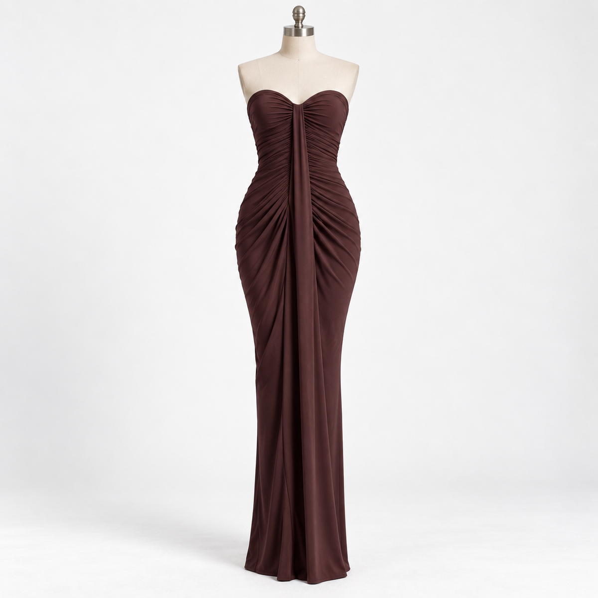 FLEUR SWEETHEART RUCHED MAXI DRESS - Millie Blue