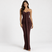FLEUR SWEETHEART RUCHED MAXI DRESS - Millie Blue
