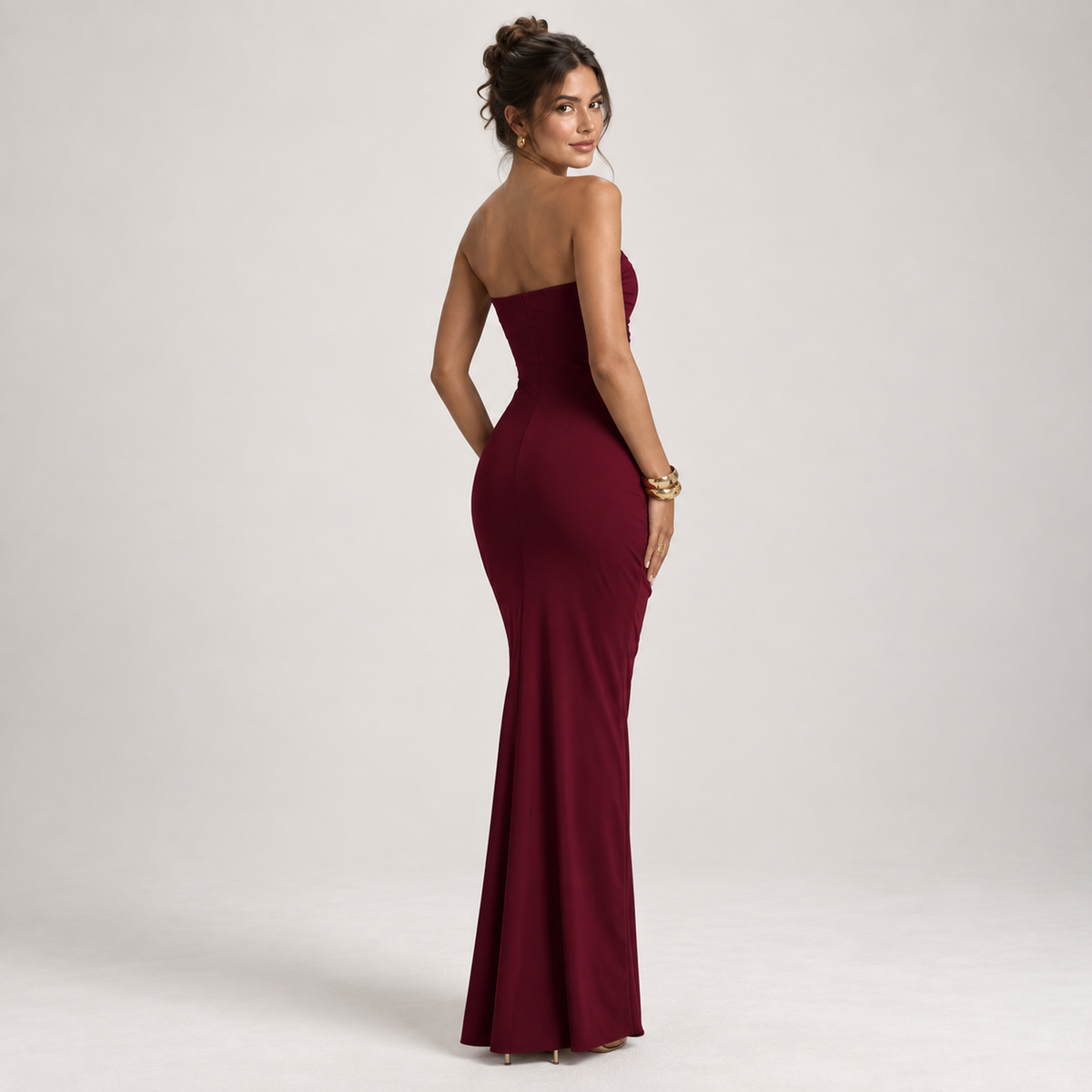 FLEUR SWEETHEART RUCHED MAXI DRESS - Millie Blue