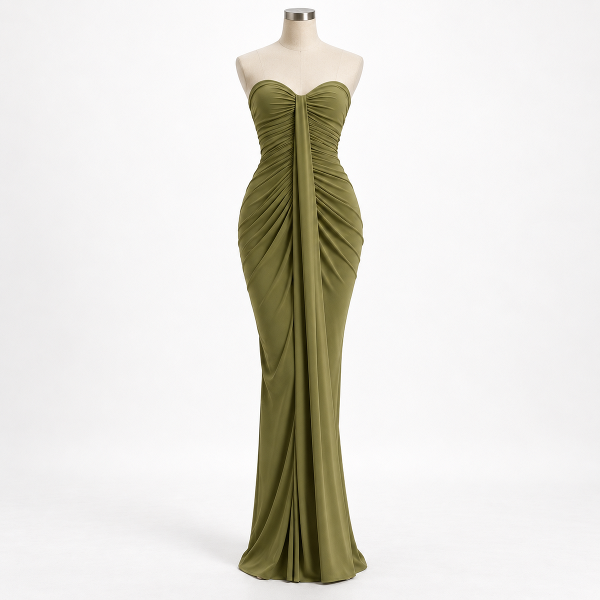 FLEUR SWEETHEART RUCHED MAXI DRESS - Millie Blue
