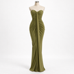 FLEUR SWEETHEART RUCHED MAXI DRESS - Millie Blue