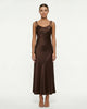GIA SATIN SLIP DRESS Brown Millie Blue