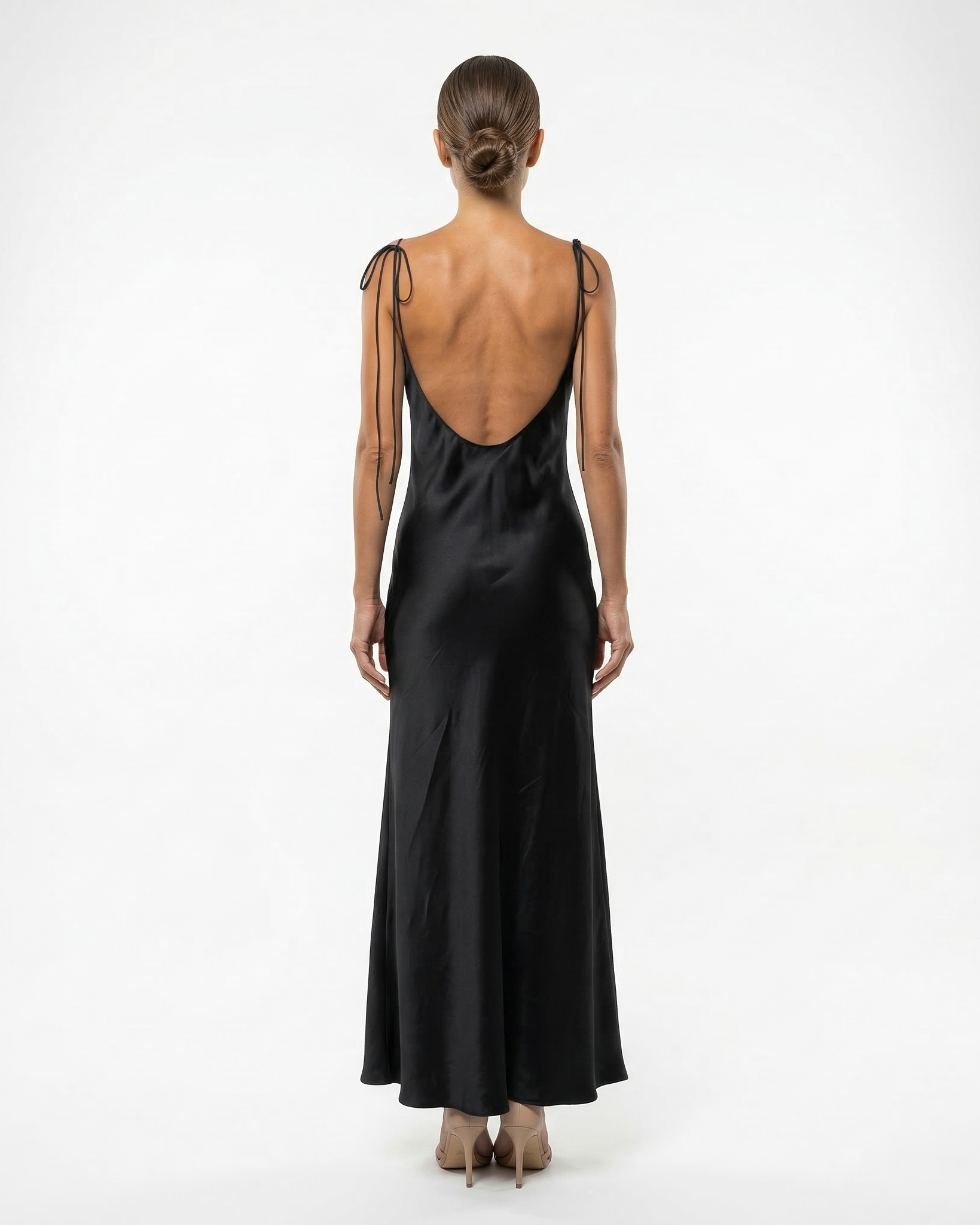 GIA SATIN SLIP DRESS - Millie Blue