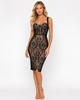 ISABELLA SCALLOPED MIDI DRESS - Millie Blue