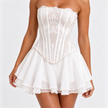 KIESHA TIERED MINI SKIRT - Millie Blue