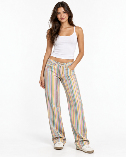 LEA WIDE-LEG JEANS - Millie Blue