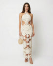 LEONA HALTER MAXI DRESS Millie Blue
