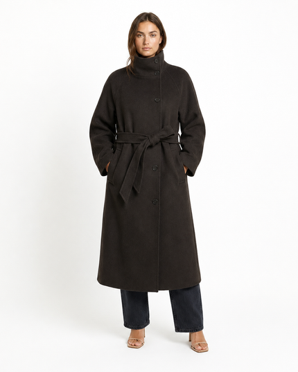 LONDON LONG COLLAR COAT - Millie Blue