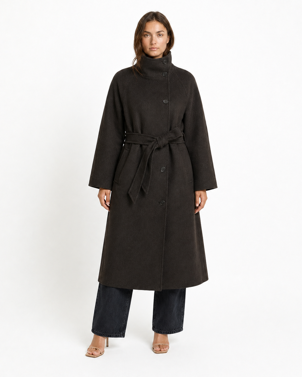 LONDON LONG COLLAR COAT - Millie Blue1