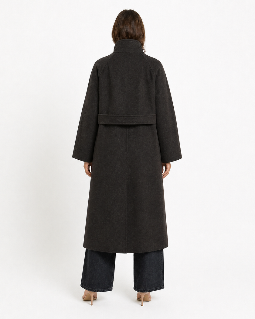 LONDON LONG COLLAR COAT - Millie Blue3