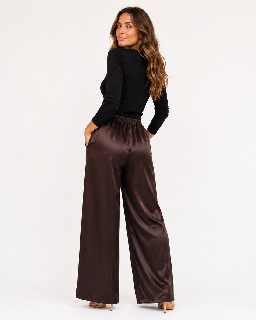 LUMINA SATIN PANTS Millie Blue