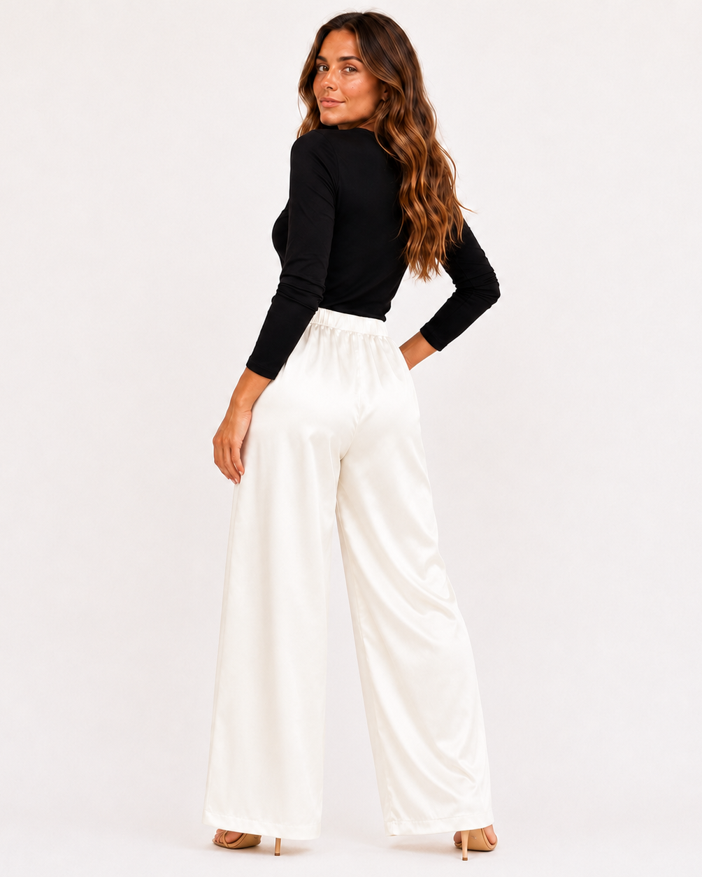 LUMINA SATIN PANTS Millie Blue