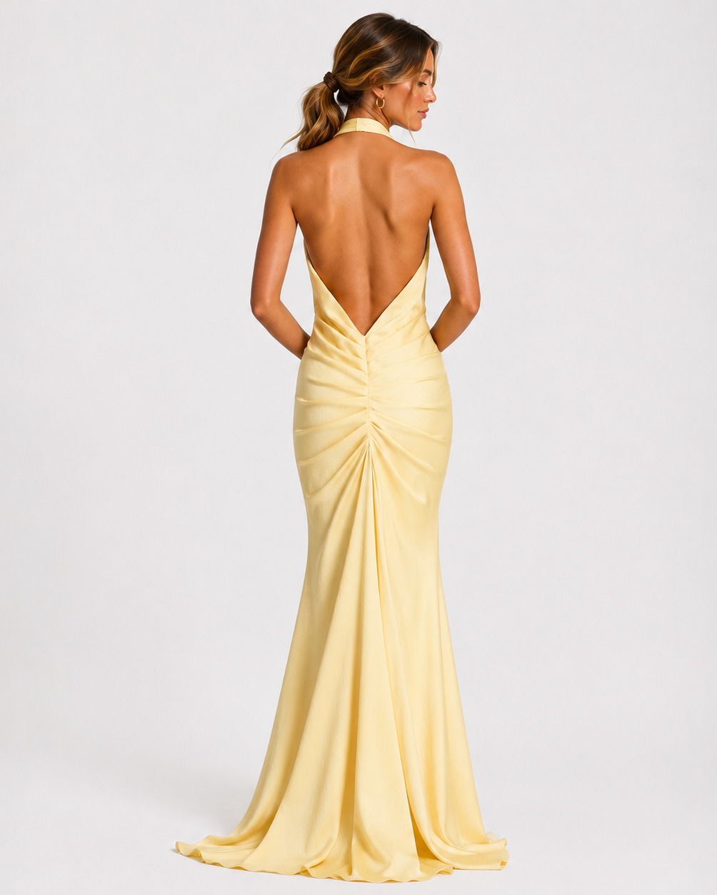 LYANNE HALTERNECK GOWN - Millie Blue