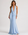 LYANNE HALTERNECK GOWN - Millie Blue