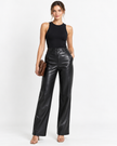 LYRA LEATHER PANTS - Millie Blue