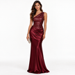 MADELINE ONE-SHOULDER SEQUIN MAXI DRESS - Millie Blue