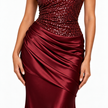 MADELINE ONE-SHOULDER SEQUIN MAXI DRESS - Millie Blue