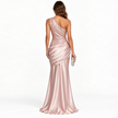 MADELINE ONE-SHOULDER SEQUIN MAXI DRESS - Millie Blue