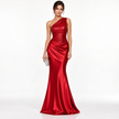 MADELINE ONE-SHOULDER SEQUIN MAXI DRESS - Millie Blue