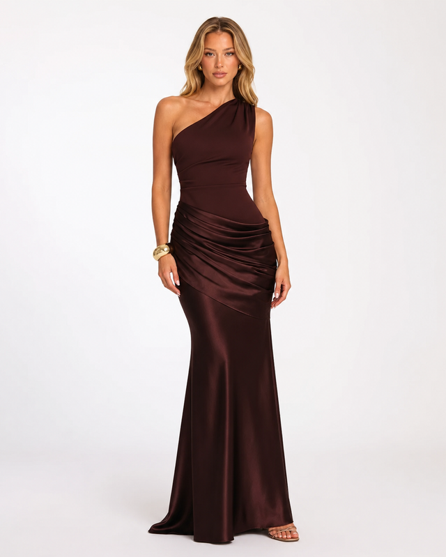 MADONA MAXI DRESS Brown Millie Blue