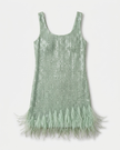 MARIBEL SEQUIN TASSLE MINI DRESS - Millie Blue