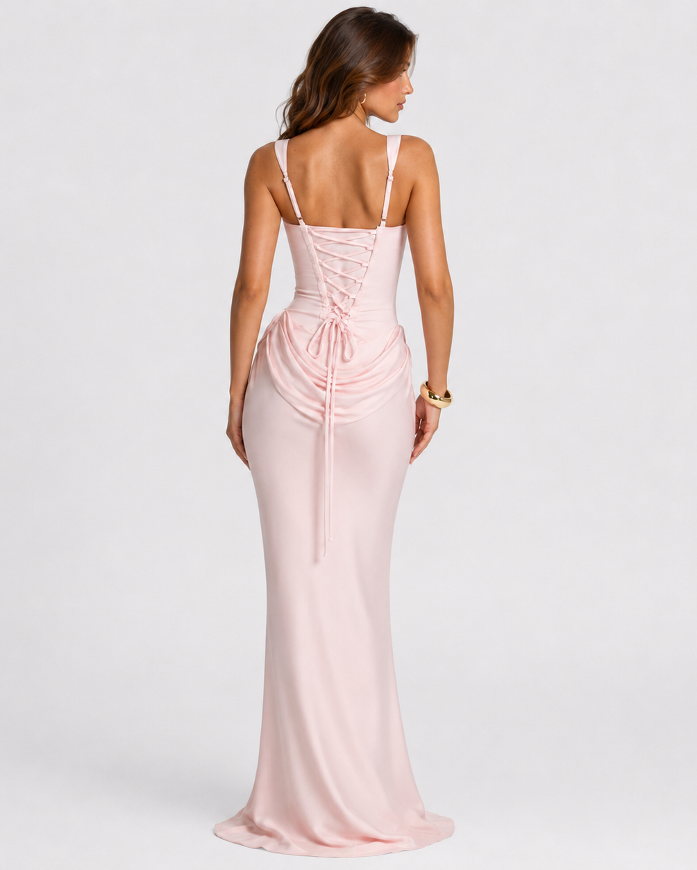 MAZIE CORSET MAXI DRESS - Millie Blue