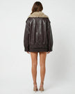 MILAN FUR LEATHER JACKET Millie Blue