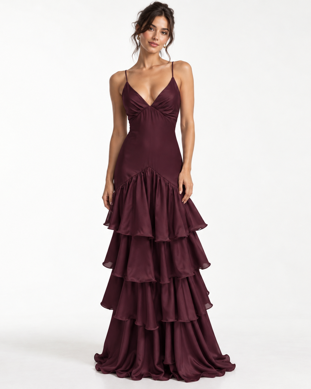 NIA RUFFLE MAXI DRESS - Millie Blue