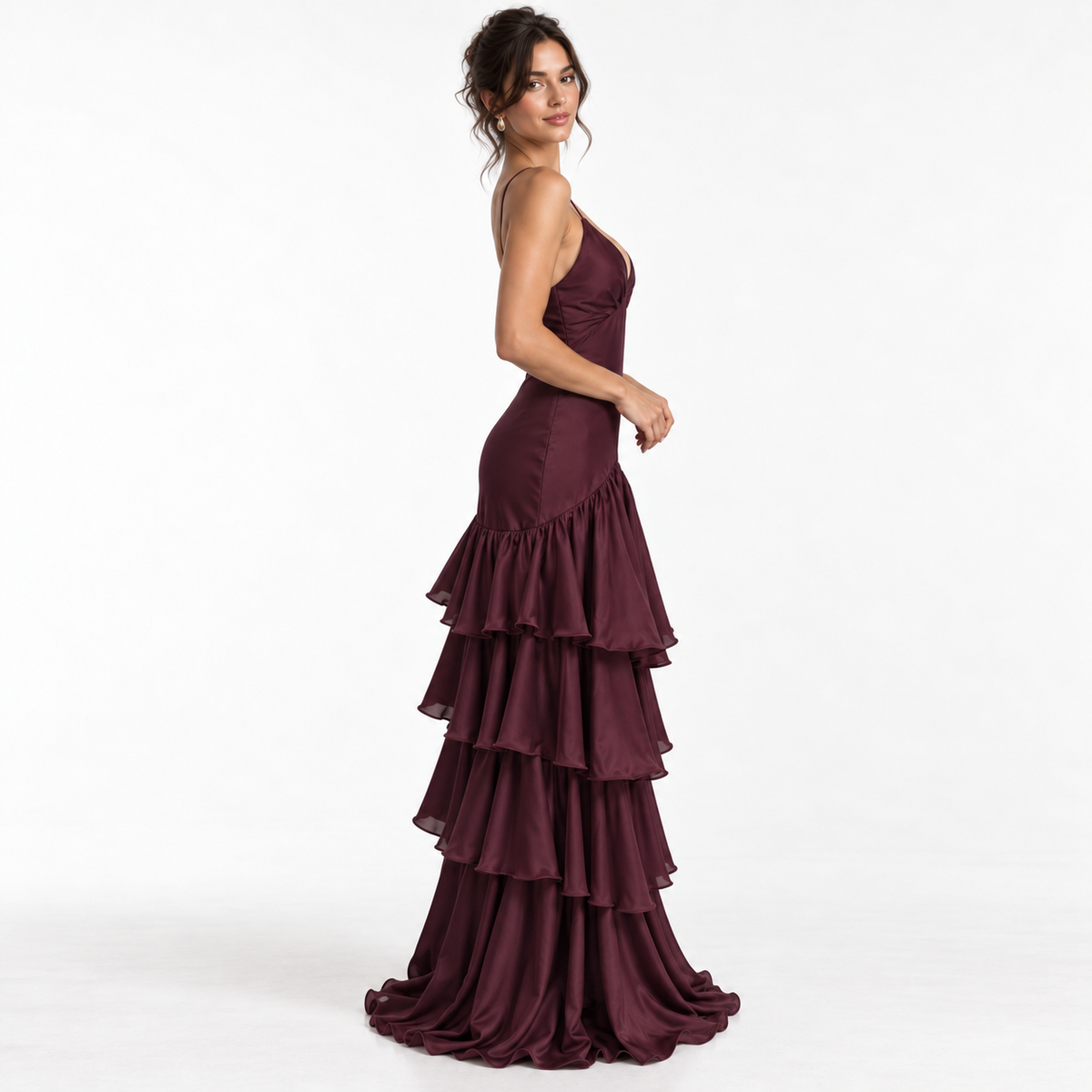 NIA RUFFLE MAXI DRESS - Millie Blue