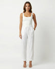 NOELLE LINEN PANTS White Millie Blue