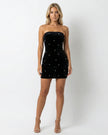 RAVEN PEARL MINI DRESS Black Millie Blue