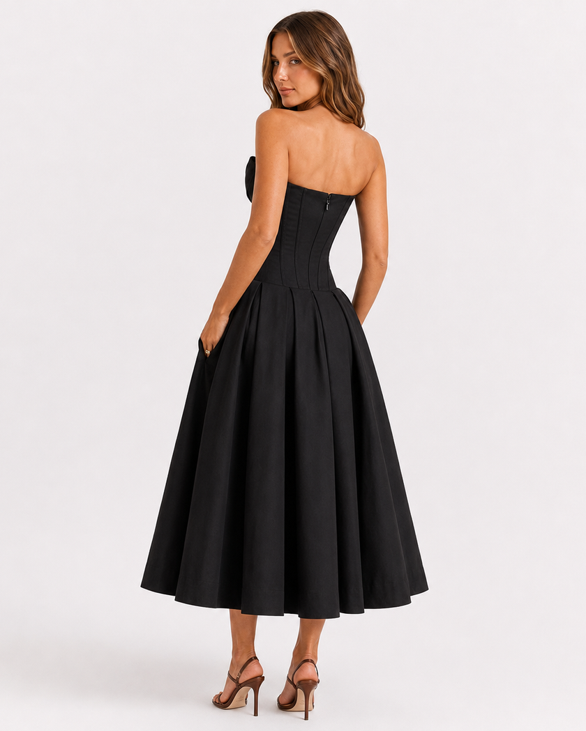 REENA CORSET MIDI DRESS Millie Blue