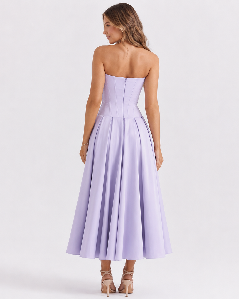 REENA CORSET MIDI DRESS Millie Blue