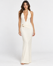 RIHANNA HALTER MAXI DRESS - Millie Blue