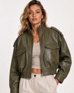 ROWAN BOMBER JACKET - Millie Blue