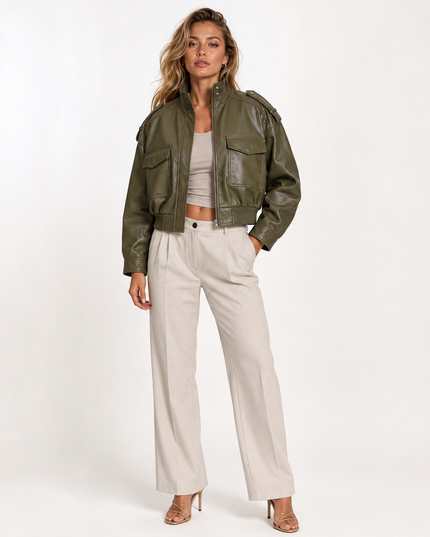 ROWAN BOMBER JACKET - Millie Blue