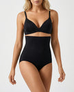 SEAMLESS HIGH-WAISTED SUPPORT THONG Black Millie Blue