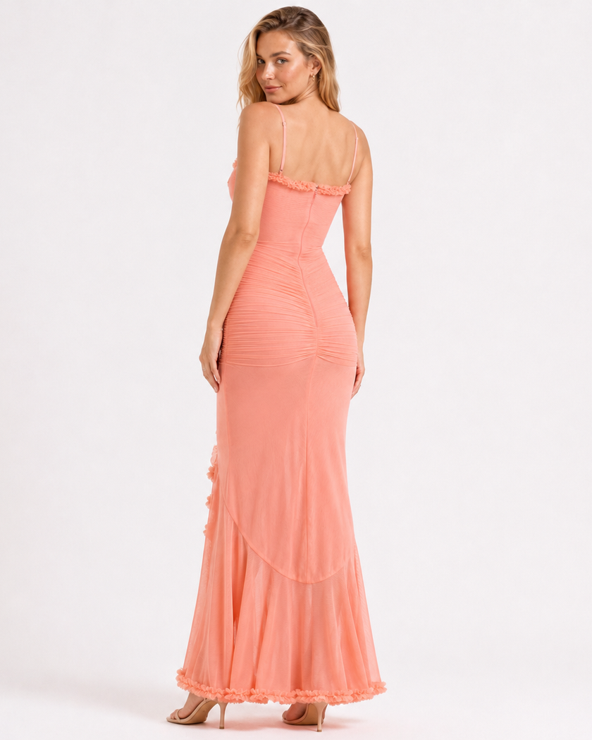 SERAPHINA RUFFLED GOWN Millie Blue