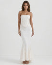 SERAPHINE TWO-PIECE CORSET DRESS White Millie Blue