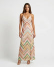 SERENA STRIPED KNIT MAXI DRESS Multicolor Millie Blue