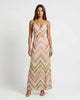 SERENA STRIPED KNIT MAXI DRESS Multicolor Millie Blue