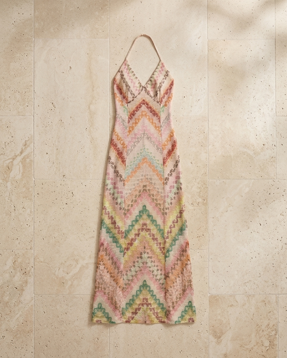 SERENA STRIPED KNIT MAXI DRESS - Millie Blue