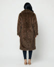 SIENNA LONG FAUX FUR COAT Millie Blue