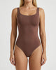 SQUARE NECK SCULPTING BODYSUIT Brown Millie Blue