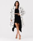 STELLA SPOTTED FUR COAT - Millie Blue
