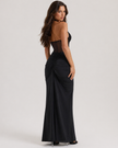 SYDNEY HALTER CORSET MAXI DRESS - Millie Blue