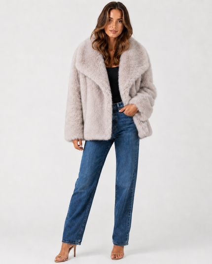 VALENCIA FUR JACKET - Millie Blue