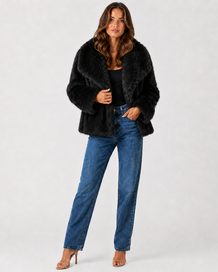 VALENCIA FUR JACKET - Millie Blue