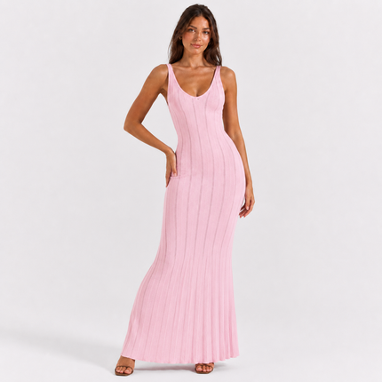 VALENCIA MAXI DRESS Pink Millie Blue